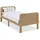 Homestyle4u Komfortbett 100 x 200 cm Braun