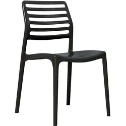4er-Set Kunststoffstuhl | Schwarz | Stapelbar | Terrassenstuhl, Outdoorstuhl