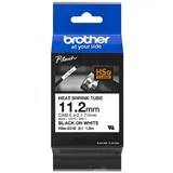 Brother HSe-231E Schrumpfschlauch, 11.2mm, schwarz/weiß