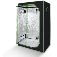 Ikodm Growzelt, 120x60x180 cm 600D Oxford Grow Tent, Zuchtzelte für hydrokulturen, Lichtdicht und Wasserdicht Growschrank, Luftig Gewächshaus Growroom für Homegrowing, Indoor-Anbau