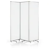 Magnetoplan Raumteiler Sichtschutz mit Acryloberfläche - 3 Element 60x180cm - Halbtransparent