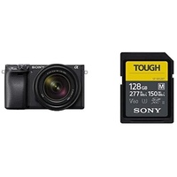 Sony Alpha 6400 | APS-C Spiegellose Kamera mit 18-135mm f/3.5-5.6 Zoom-Objektiv (Schneller 0,02s Autofokus, neigbares Display für Vlogging) + Speicherkarte