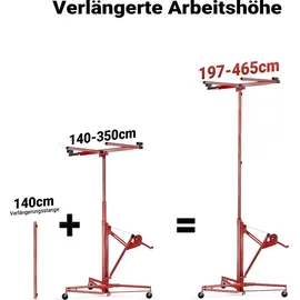 Wiltec Plattenheber Verlängerung 140 cm