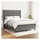 vidaXL Boxspringbett mit Matratze Dunkelgrau 140x200 cm Stoff
