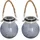 Hi Laterne Glas 10,5 x 12,5 cm 2er Set transparent