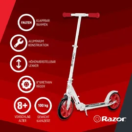 RAZOR A5 Lux silber/rot