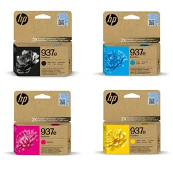 HP Tinten-Set 937e Cyan Magenta Yellow Schwarz Nr. OfficeJet Pro 9120e 9122e 9132e 9730e Tinte Set Multipack 4-Pack Value