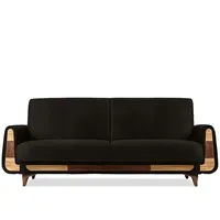 Konsimo® 3-Sitzer-Schlafsofa, Anthrazit, Holz, Holzwerkstoff, Textil, 230x98x98 cm, Wohnzimmer,