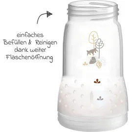 MAM Easy Start Anti-Colic Combi-Set, Babyflaschen Set mit 6 Flaschen gegen Koliken (2 x 130 ml, 160 ml, 260 ml) & Flaschenkorb, Babyausstattung ab der Geburt, beige