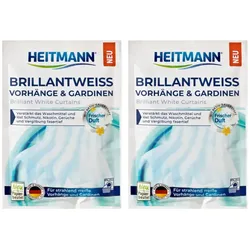 HEITMANN Waschmittelzusatz Brilliantweiß Vorhänge & Gardininen 50g 2er Pack