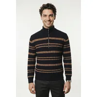 Pierre Cardin Strickpullover mit Troyerkragen Blau M