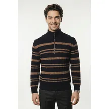 Pierre Cardin Strickpullover mit Troyerkragen Blau M