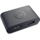Dell Da20 (USB-C, 2 Ports), Dockingstation + USB Hub, Schwarz