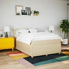 vidaXL Boxspringbett 140 x 200 cm Creme