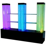 Xlmoebel Zimmerbrunnen Wasserwand LED-Säule mit Regal und Vitrine, (Wassersäule mit Regal), Hergestellt in Europa weiß