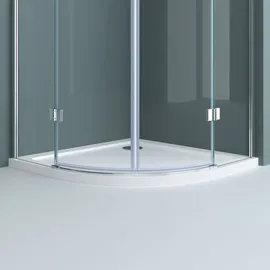 doporro Duschkabine 90x90x190cm Duschabtrennung inkl. flache-Duschwanne ESG-Sicherheitsglas Klarglas Easy-Clean-Beschichtung - Transparent