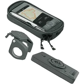 SKS Compit+ Smartphone Halterung, schwarz mit 10.000 mAh Powerbank und wasserdichter Tasche