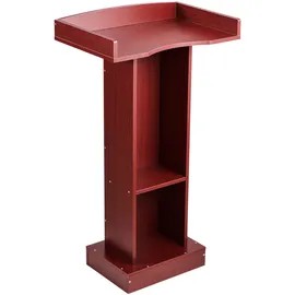 Vevor Podiumständer Holzrednerpult (105 cm), Laptop-Schreibtisch mit breiter Lesefläche & Ablagefläche & Kantenstopper &elegantem Design, bodenstehend, für Klassenzimmer Konferenzen Kirchen
