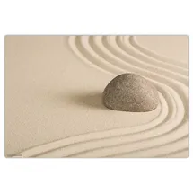 cover-your-desk Schreibtischunterlage für Kinder und Erwachsene Zen Garten mit Stein im Sand, aus hochwertigem Vinyl , 60 x 40 cm