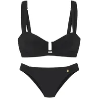 LASCANA Bandeau-Bikini Damen Schwarz 40 Cup A/B