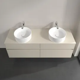 Villeroy & Boch Collaro Waschtischunterschrank C052B0VN 160x54,8x50cm, für 2 Waschtische, mit LED-Beleuchtung, cashmere grey