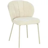 Livetastic Stuhl, Beige, Holz, Metall, Textil, Pappel, Sperrholz, Rundrohr, 55x79x59 cm, Esszimmer, Stühle, Esszimmerstühle, Vierfußstühle