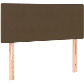 vidaXL Boxspringbett mit Matratze & LED Dunkelbraun 100x200 cm Stoff