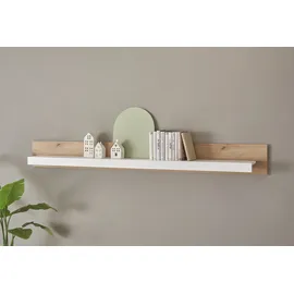 Home Affaire Wohnwand HOME AFFAIRE "Brixen, moderne Anbauwand, Wohnzimmer-Set, Eiche Evoke Dekor mit Weiß", weiß (eiche evoke, weiß), B:298cm H:195cm T:43cm, Holzwerkstoff, Kastenmöbel-Sets, Wohnwand, enthält Stauraumelement, Lowboard und Wandboard
