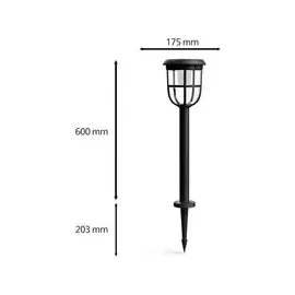 Philips Außenstandleuchte Kunststoff 60,0 cm inkl. Bewegungsmelder schwarz