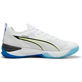Puma Herren Indoor-Schuhe Eliminate Nitro 4 Game On, Größe 48 1⁄2 in Grau PUMA White-Glowing Red-Ultra Blue