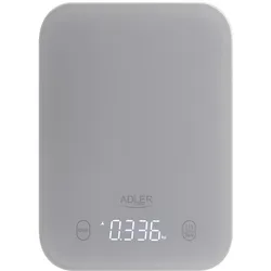 Adler AD 3181 Küchenwaage digital LED Anzeige Haushaltswaage Tara Funktion grau