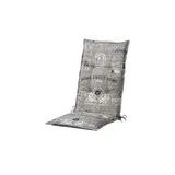 GO-DE Sesselauflage hoch 50 x 120 x 6 cm grau