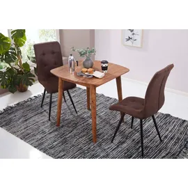 FineBuy Sheesham Ø 80 cm braun