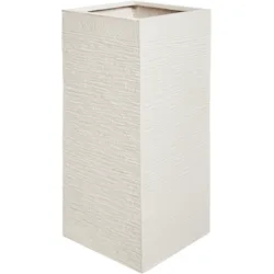 Blumentopf hellbeige quadratisch 26 x 26 x 60 cm DION