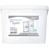 Clearwhite  Waschpulver-Box Vollwaschpulver 1,12kg + Colorwaschpulver 1,12kg + W...