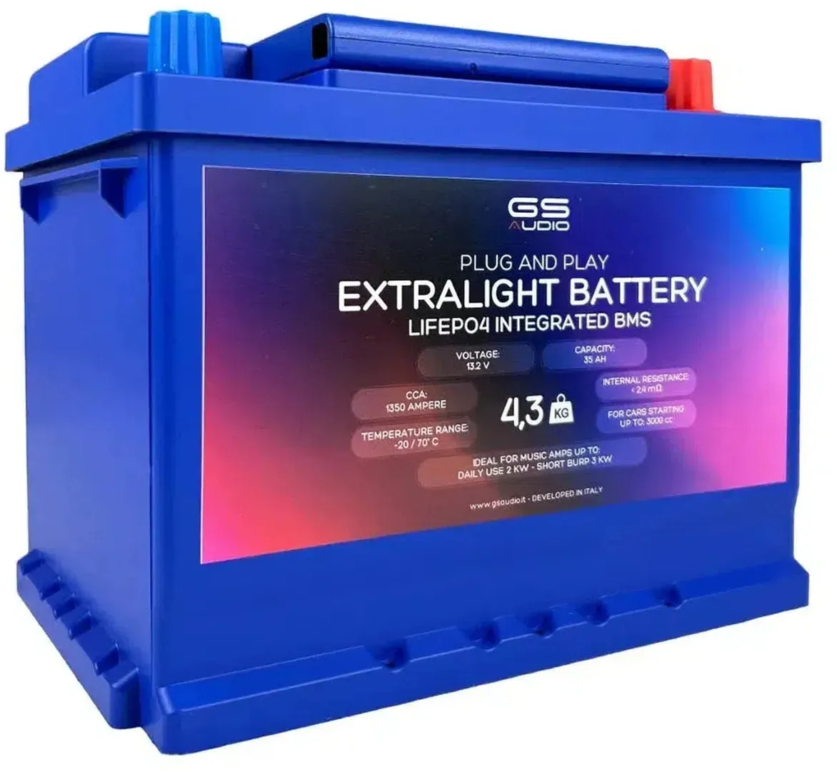 GS Audio LifePo4 13,2V Extra leggero 35Ah-LiFePO4 Litio