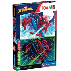 Clementoni® Puzzle Glowing Lights - Marvel Spiderman, 104 Puzzleteile
