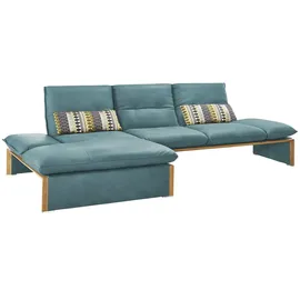 KOINOR Eckcouch Leder 3-Sitzer türkis/petrol