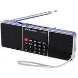 Geeignet Für Tragbare, Wiederaufladbare Mini-fm-radios Mit Lautsprecher Und Lcd-anzeige (blau).
