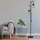 GLOBO Stehlampe Vintage 150 cm 2-flg. schwarz