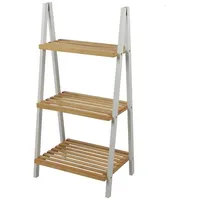 URBAN LIVING 3-Etg. Standregal Treppenregal Badregal Blumenregal Regaltreppe