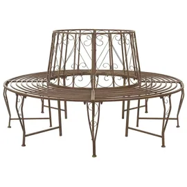 vidaXL Baumbank Ø 160 x 89 cm Antikbraun