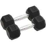 vidaXL Kurzhanteln 2 Stk. 12 kg Gusseisen schwarz
