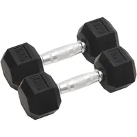 vidaXL Kurzhanteln 2 Stk. 12 kg Gusseisen schwarz