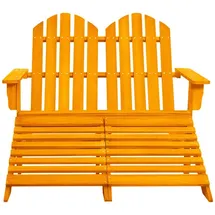 vidaXL 2-Sitzer Adirondack Gartenbank mit Fußstütze 119,5 x 147,5 x 89,5 cm orange 315918