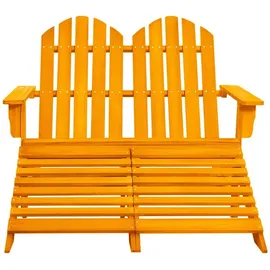 vidaXL 2-Sitzer Adirondack Gartenbank mit Fußstütze 119,5 x 147,5 x 89,5 cm orange 315918