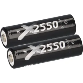 XCell 2x XCell Mignon Akku AA LSD Plus Ni-MH 1,2V 2550 mAh low self-discharge