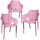 Trisens Gartensessel 46 x 44 x 82 cm rosa 3 St. 12210