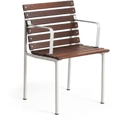 HAY - Traverse Outdoor Armlehnstuhl, Aluminium / Esche geölt