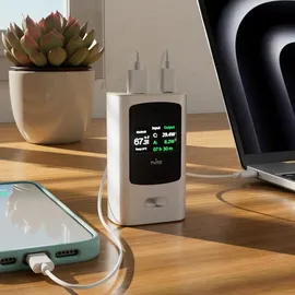 PURO 45w 10000mah mit Display Usb-a, Usb-c, - Grau